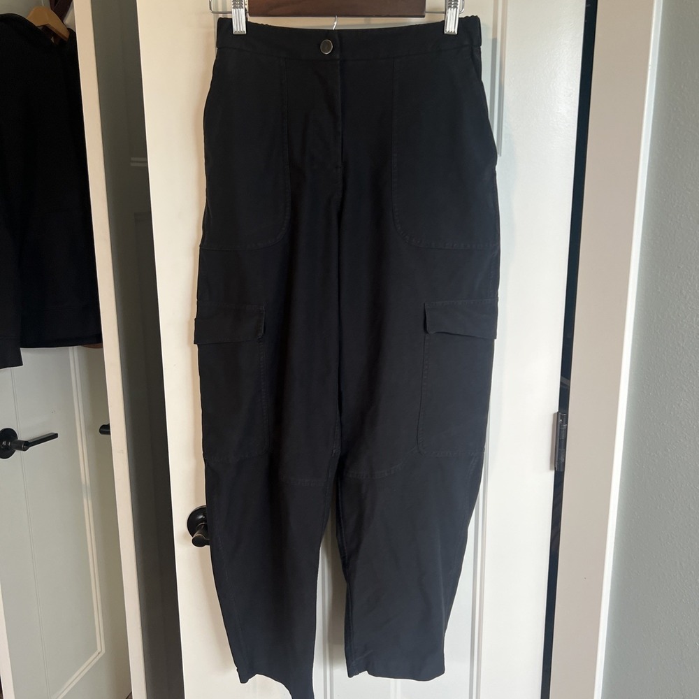 Lululemon Utilitech Cargo High Rise Pants Black Utility Pocket Tapered Women 27